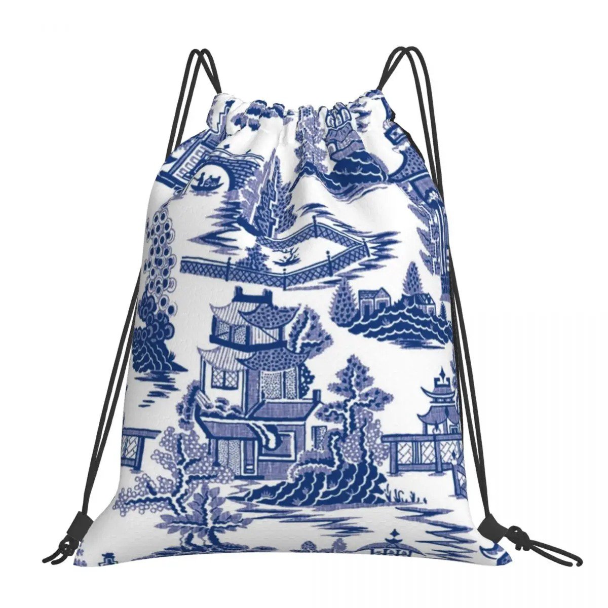 Blue Willow Ancient Ming China Backpacks Portable Drawstring Bags ...