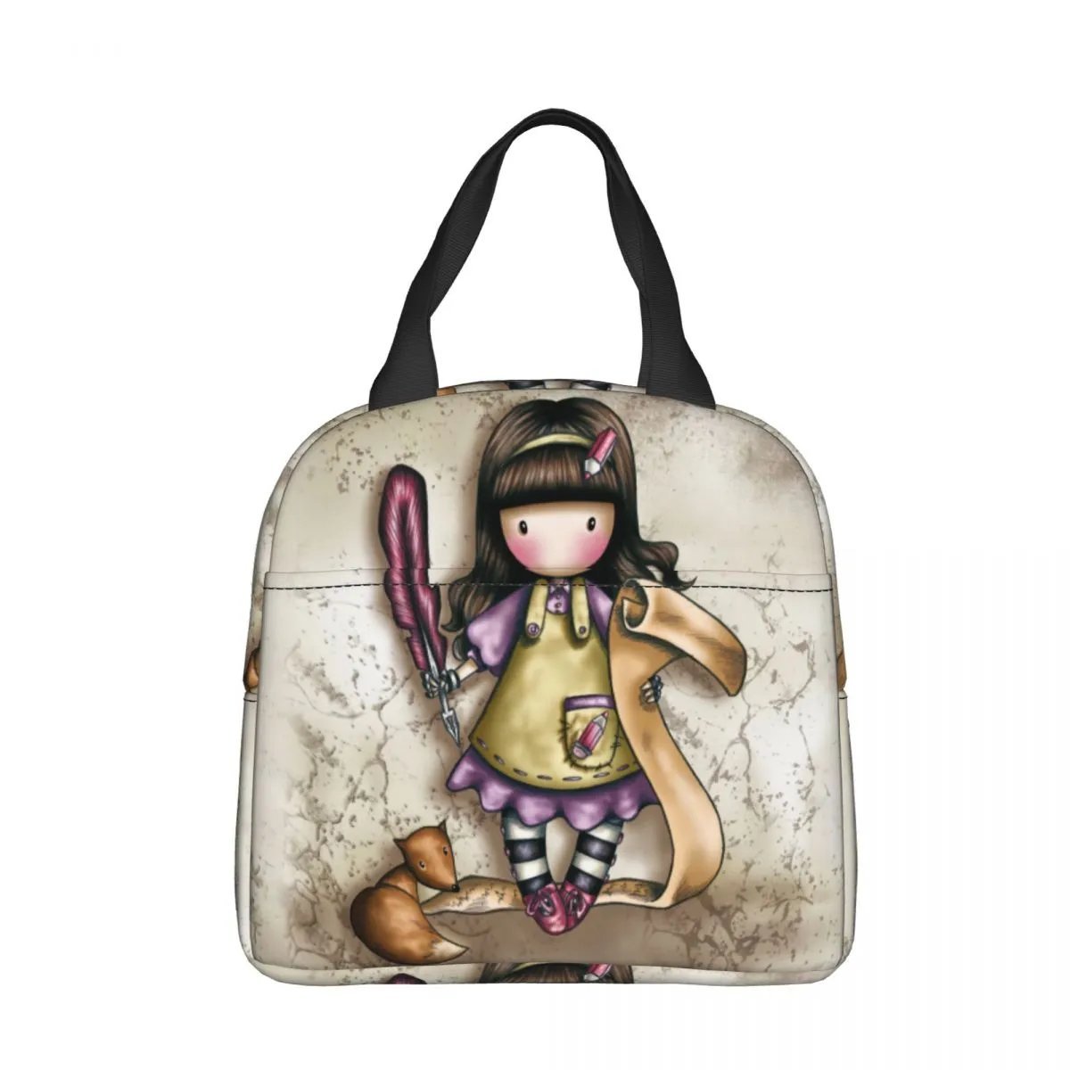 Santoro Gorjuss Doll Insulated Lunch Bag Cooler Bag Reusable Art Cute