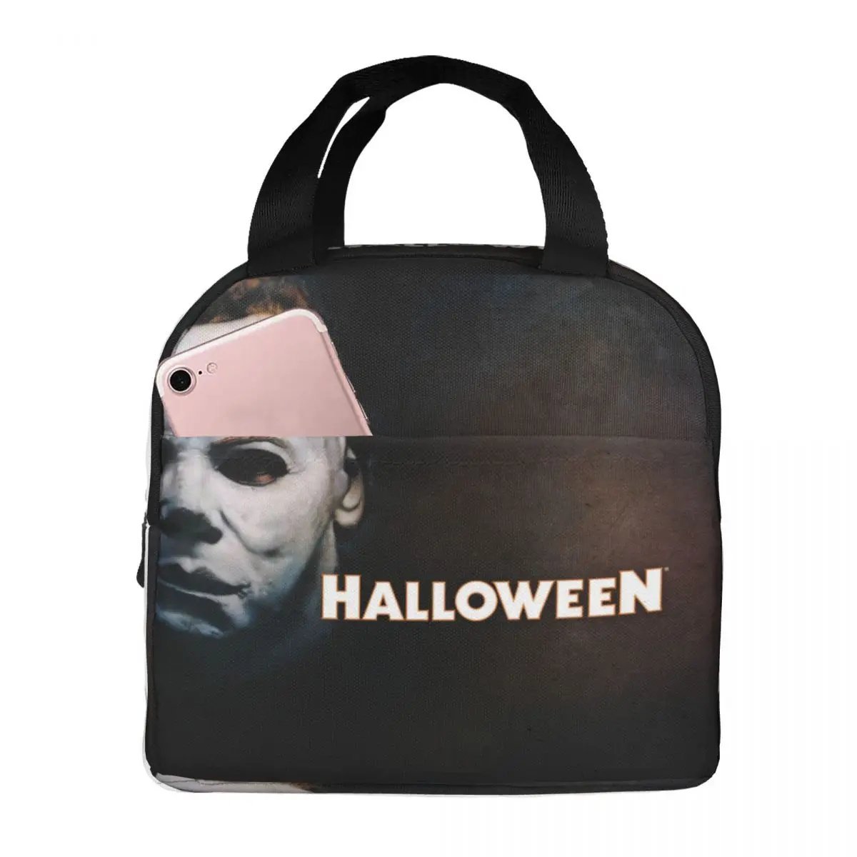 Horror Film Halloween Michael Myers Knife Insulated Lunch Bag Portable