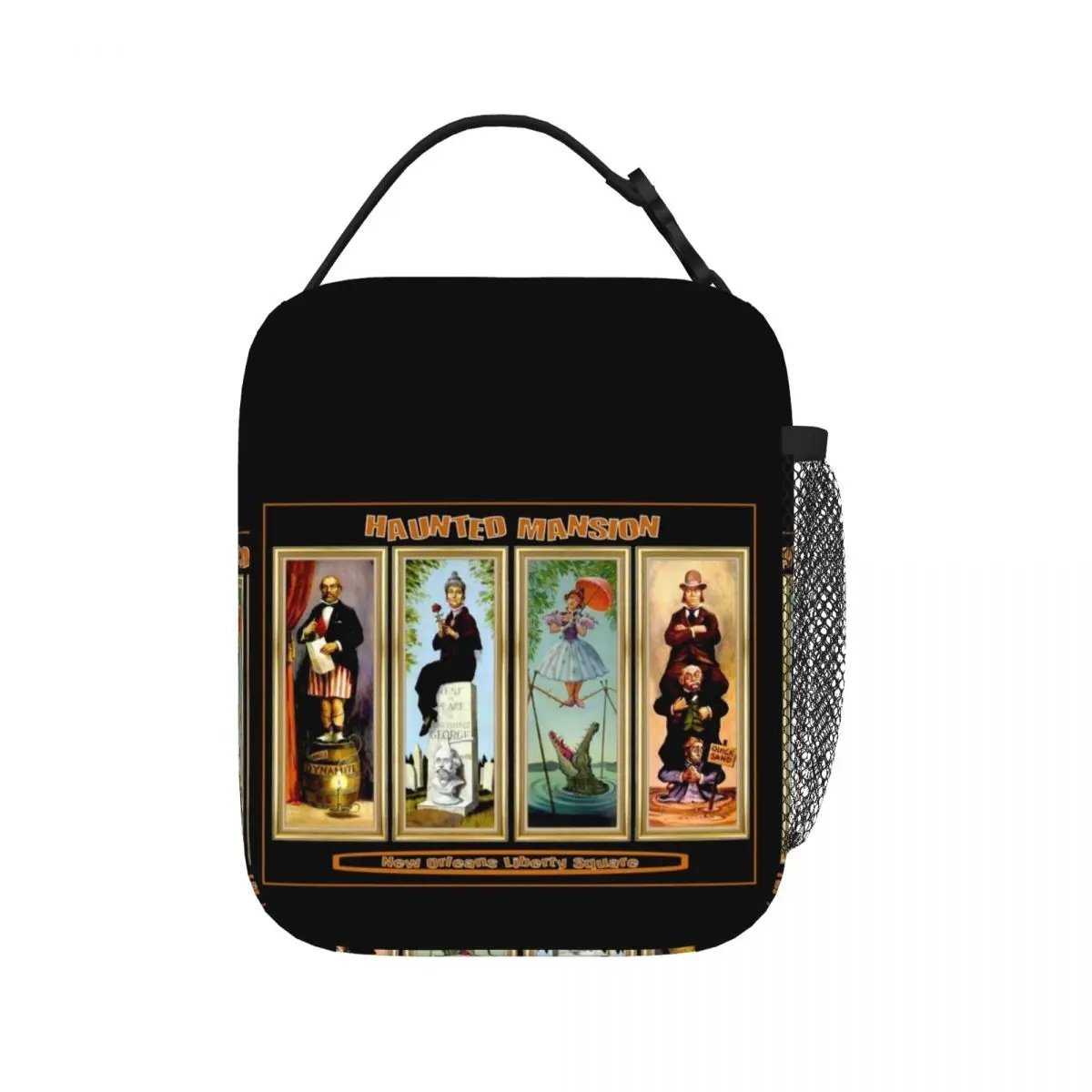 Haunted Mansion Vintage Insulated Lunch Bags Portable Picnic Bags Thermal Lunch Box Lunch Tote