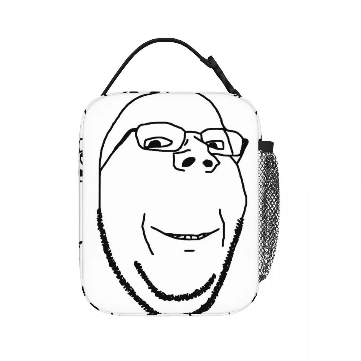 Smiling Wholesome Wojak Soyjak Insulated Lunch Bags Picnic Bags Thermal