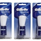 GILLETTE MEN'S SHAVING BRUSH FOR SMOOTHER SHAVES MORE & LONGER BRISTLES, PK OF 3