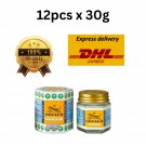 (12x 30g) Tiger Balm White Ointment - Headache, Muscle Pain Relief & Massage DHL