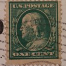 Franklin 1 Cent Stamp 1901  Green