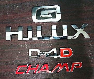 Vigo Champ 4 Piece Emblem Set - Premium Car Badges