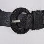 Women Sparkling Elastic Hip High Waist Fashion Belt Black Shiny Glitter M L XL