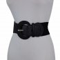 Women Sparkling Elastic Hip High Waist Fashion Belt Black Shiny Glitter M L XL