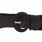Women Sparkling Elastic Hip High Waist Fashion Belt Black Shiny Glitter M L XL