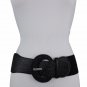 Women Sparkling Elastic Hip High Waist Fashion Belt Black Shiny Glitter M L XL