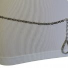 Cute Women Silver Metal Narrow Chain Sexy Fashion Belt Drop Charm Buckle M L XL