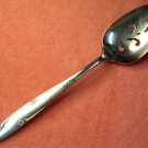 ONEIDA COMMUNITY SILVER FLOWER PIERCED SERVING SPOON FLATWARE SILVERPLATE 1960 ONEIDA COMMUNITY SILVER FLOWER PIERCED SERVING SPOON FLATWARE SILVERPLATE 1960