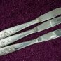 ONEIDA LTD 1881 ROGERS OUR - FOREVER ROSE 3 PLACE KNIVES STAINLESS FLATWARE SILVERWARE