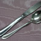 ONEIDA SHASTA DELUXE PLACE SPOON & KNIFE STAINLESS FLATWARE SILVERWARE ONEIDACRAFT