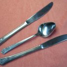 INTERPUR INR 21 INR21 TEASPOON &2 PLACE KNIVES STAINLESS FLATWARE SILVERWARE