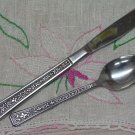 INTERPUR FLORENZ 4 PETAL TEASPOON & PLACE KNIFE STAINLESS FLATWARE SILVERWARE