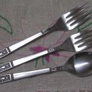 INTERPUR INR 11 INR11 2 SALAD FORKS & TEASPOON STAINLESS FLATWARE SILVERWARE