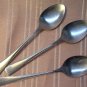 HANFORD FORGE SPRING WOOD 4 PLACE SPOONS STAINLESS FLATWARE SILVERWARE