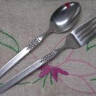 IMPERIAL SORCERY STAINLESS TEASPOON & SALAD FORK FLATWARE SILVERWARE