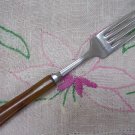 NATIONAL NS Co NST89 NST 89 PERMA-BRITE BROWN PLACE FORK STAINLESS FLATWARE SILVERWARE