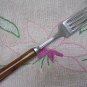 NATIONAL NS Co NST89 NST 89 PERMA-BRITE BROWN PLACE FORK STAINLESS FLATWARE SILVERWARE