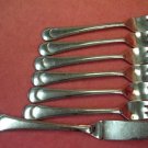 OXFORD HALL OXH 79 OXH79 6 SEAFOOD FORKS & SPREADER STAINLESS FLATWARE SILVERWARE