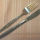 PAGEANT HARVEST SALAD FORK & PLACE KNIFE STAINLESS FLATWARE SILVERWARE