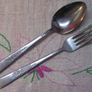 NS NATIONAL NST 76 NST76 PLACE FORK & SPOON STAINLESS FLATWARE SILVERWARE