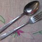 NS NATIONAL NST 76 NST76 PLACE FORK & SPOON STAINLESS FLATWARE SILVERWARE