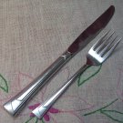 ONEIDA LEDGES SALAD FORK & KNIFE STAINLESS FLATWARE SILVERWARE