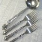 ONEIDA COLONIAL MANOR LADLE & 3 SALAD FORKS NORTHLAND STAINLESS FLATWARE SILVERWARE