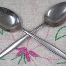 GORHAM AUTUMN MIST 2 PLACE SPOONS GORHAMCRAFT STAINLESS FLATWARE SILVERWARE
