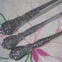 VINTAGE ROSE KNIFE SPOON FORK MANUFACTURER UNKNOWN STAINLESS FLATWARE SILVERWARE