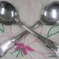REED & BARTON KINGS 2 BOULLON SPOONS 18/8 STAINLESS FLATWARE SILVERWARE