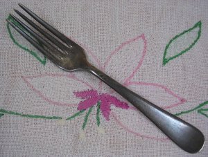 CLARK'S FLINT PLACE FORK SILVERPLATE FLATWARE SILVERWARE