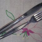 DELCO STREAM KNIFE & SALAD FORK STAINLESS FLATWARE SILVERWARE