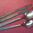 PLUME TEA & PLACE SPOONS & 2 KNIVES STAINLESS STEEL FLATWARE SILVERWARE