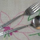 ONEIDA LTD WM A ROGERS ROCHESTER SUGAR & SALAD FORK STAINLESS FLATWARE SILVERWARE