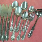 NATIONAL VICTORIA NST 8 NST8 11pc STAINLESS FLATWARE SILVERWARE