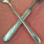 INTERNATIONAL H&T HOLMES & TUTTLE MEADOW FLOWER 2PC FLATWARE SILVERWARE SILVERPLATE