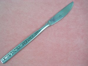 STANLEY ROBERTS CROWN EVENING LACE PLACE KNIFE STAINLESS FLATWARE SILVERWARE