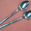 STANLEY ROBERTS CROWN BAMBU 2 SPOONS STAINLESS FLATWARE SILVERWARE