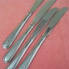 ROGERS Co BEADED ELEGANCE 4 PLACE KNIVES STAINLESS FLATWARE SILVERWARE