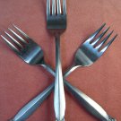 NATIONAL NASCO GUILDEN 3 SALAD FORKS STAINLESS FLATWARE SILVERWARE
