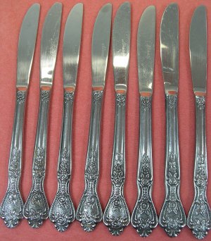MSI MERCHANDISE SERVICE INC NORMANDY 8 PLACE KNIVES STAINLESS FLATWARE SILVERWARE