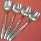 INTERNATIONAL BRENTWOOD GARDEN MANOR SERVING SPOON &3 SPORKS STAINLESS FLATWARE SILVERWARE