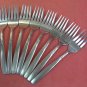 INTERNATIONAL BRENTWOOD GARDEN MANOR 8 SALAD FORKS STAINLESS FLATWARE SILVERWARE