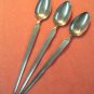 SRI STANLEY ROBERTS CORTINA 3 ICED DRINK SPOONS STAINLESS FLATWARE SILVERWARE