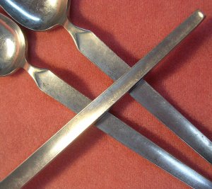 SRI STANLEY ROBERTS CORTINA 3 ICED DRINK SPOONS STAINLESS FLATWARE SILVERWARE