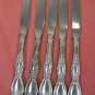ONEIDA ROGERS HUNTINGTON ENGLISH GARDEN KINGS & QUEENS 5 PLACE KNIVES STAINLESS FLATWARE SILVERWARE