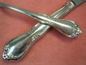 ONEIDA CHATEAU TEASPOON & BUTTER KNIFE DELUXE STAINLESS FLATWARE SILVERWARE